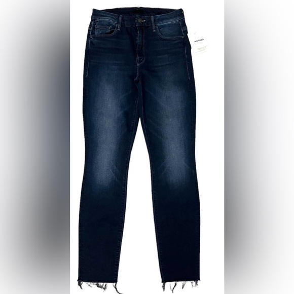 MOTHER The Looker High-Rise Ankle Fray Skinny Jeans in Last Call - Picture 3 of 8
